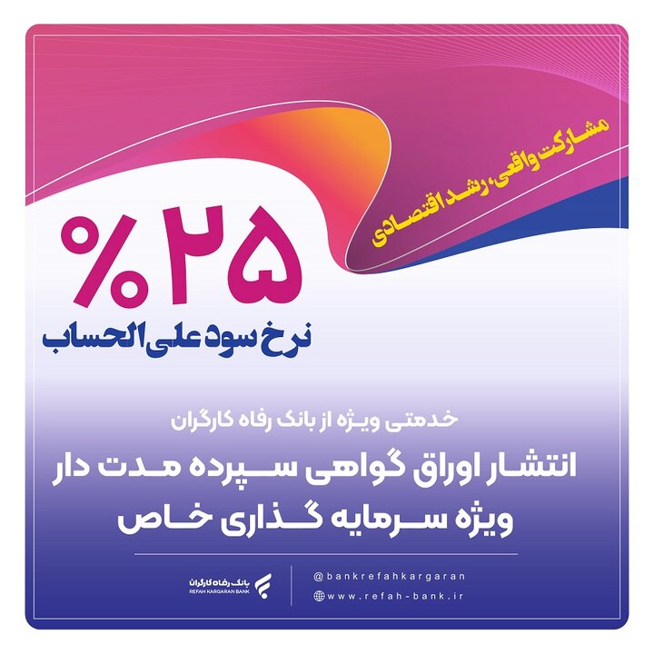 انتشار اوراق سپرده خاص بانک رفاه برای استارت‌آپ‌ها و دانش‌بنیان‌ها